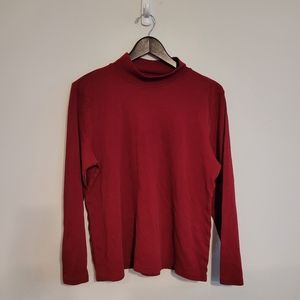 Vintage Red Mock Neck